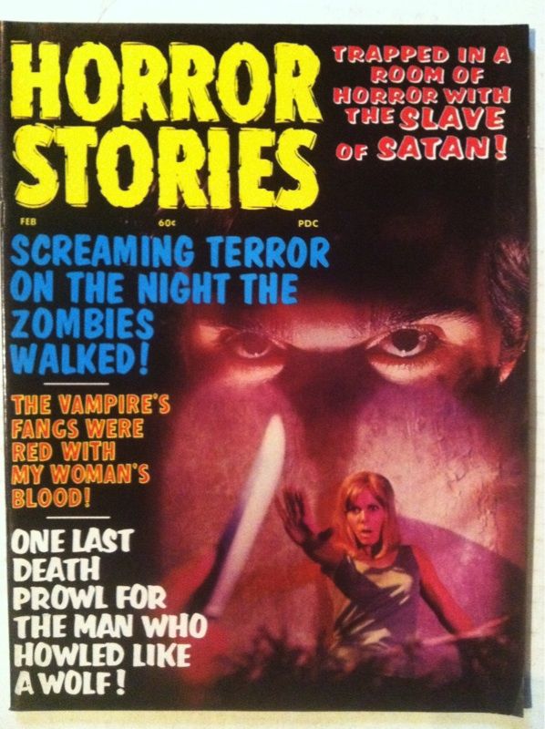 ADVENTURES IN HORROR/HORROR STORIES magazine side cover Issue 3 February 1971