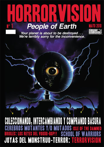 HORRORVISION magazine side cover Issue 1 May 2010