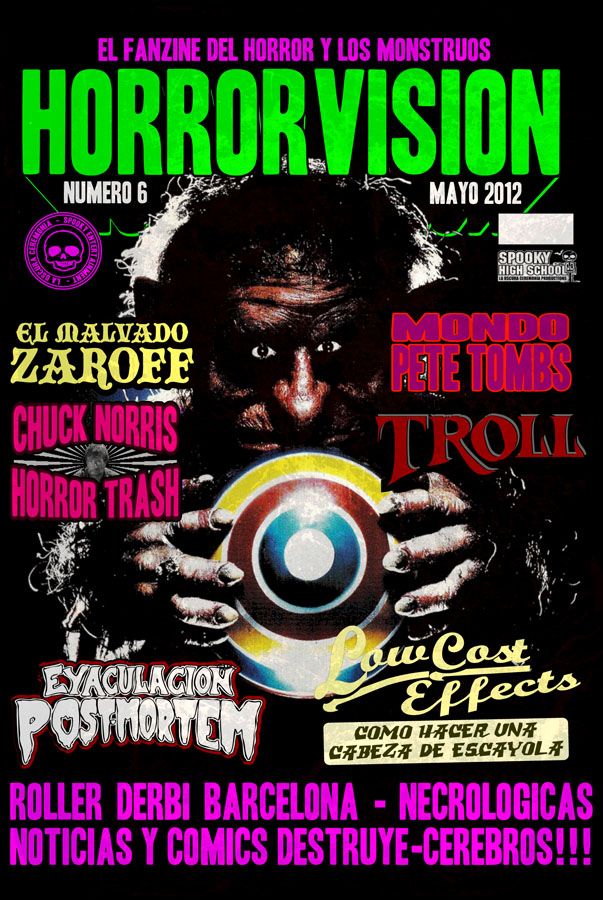 HORRORVISION magazine side cover Issue 6 May 2012