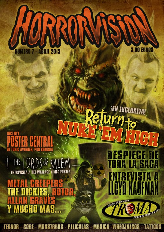HORRORVISION magazine side cover Issue 7 April 2013