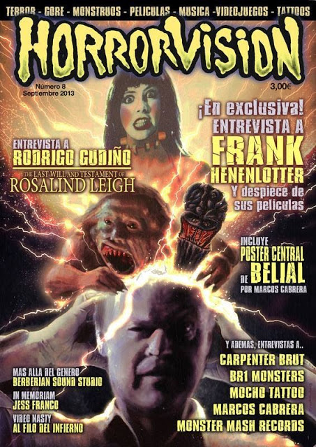 HORRORVISION magazine side cover Issue 8 September 2013