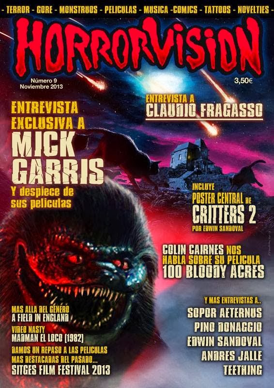 HORRORVISION magazine side cover Issue 9 November 2013