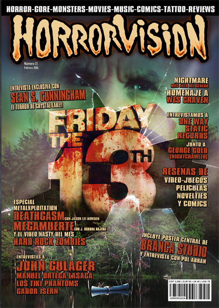 HORRORVISION magazine side cover Issue 13 February 2016