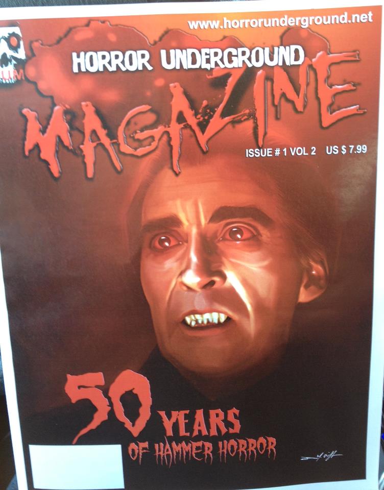 HORROR UNDERGROUND magazine side cover Issue 2 April 2013