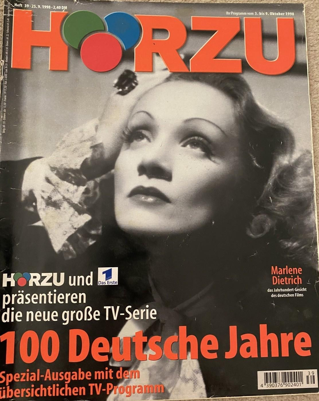 HORZU magazine cover Issue 39 25 September 1998