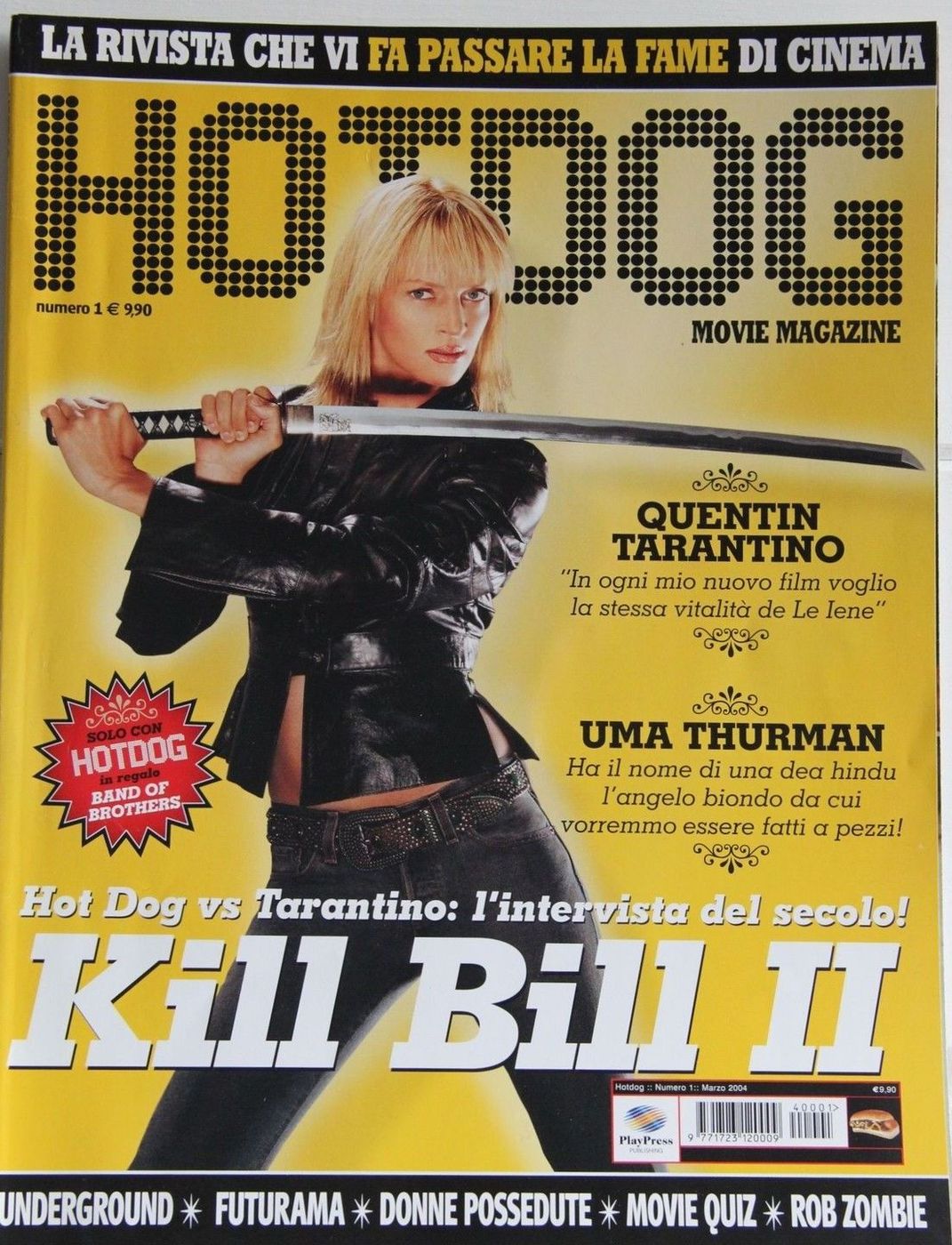 HOTDOG (It) magazine side cover Issue 1 March 2004