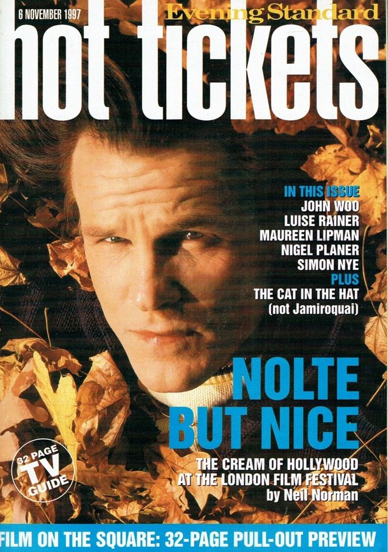 HOT TICKETS magazine side cover 6 November 1997