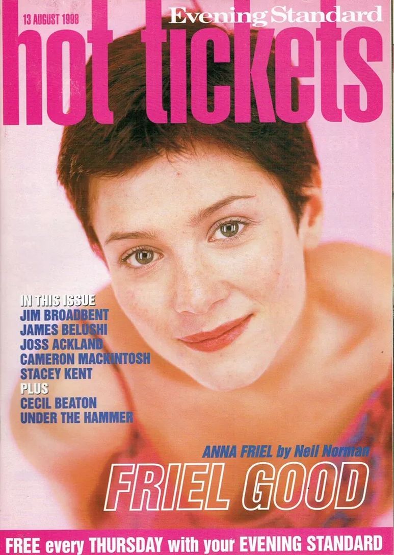 HOT TICKETS magazine side cover 13 August 1998
