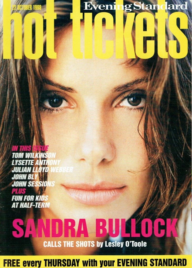 HOT TICKETS magazine side cover 22 October 1998