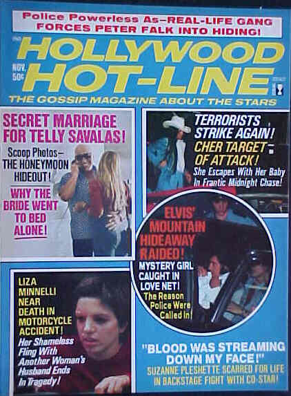 HOLLYWOOD HOT-LINE magazine side cover November 1974