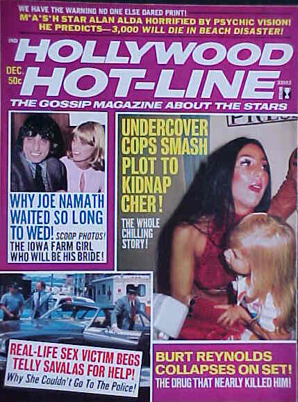 HOLLYWOOD HOT-LINE magazine side cover December 1974