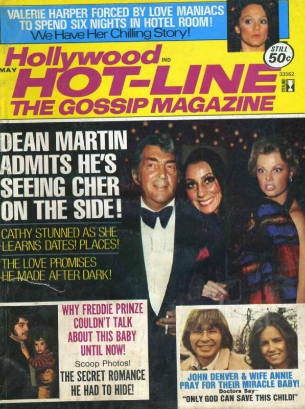 HOLLYWOOD HOT-LINE magazine side cover May 1975