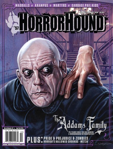 HORRORHOUND magazine side cover Issue 57 January/February 2016