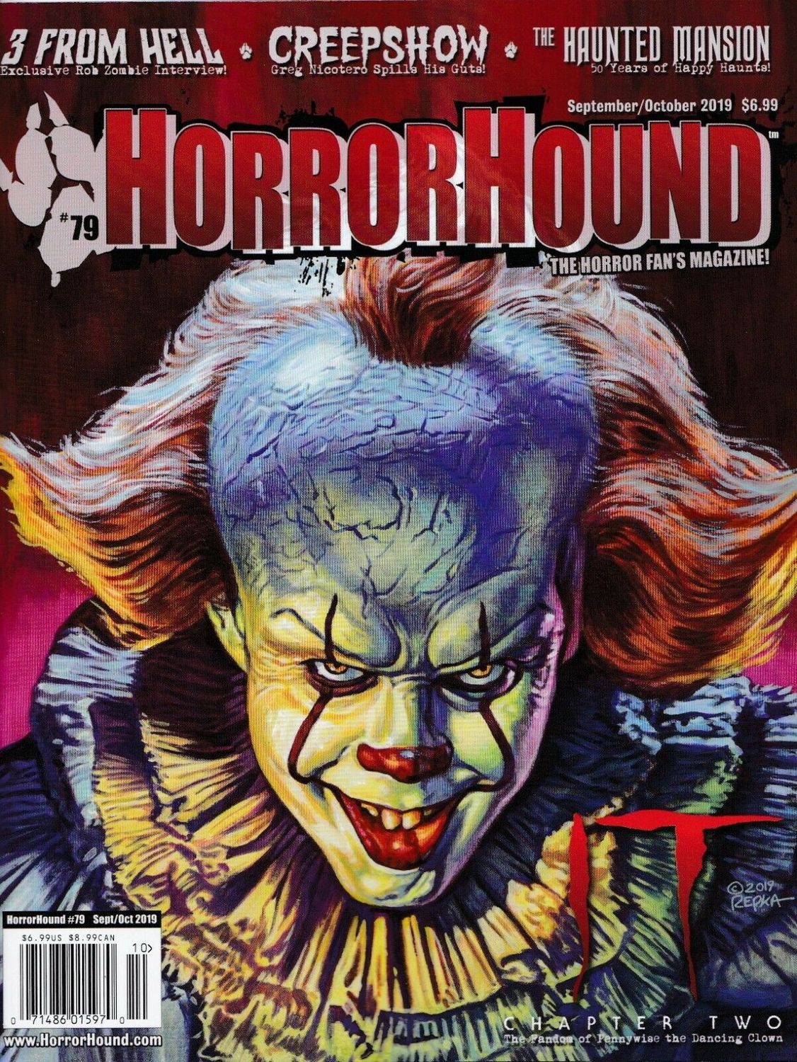 HORRORHOUND magazine side cover Issue 79  September/October 2019