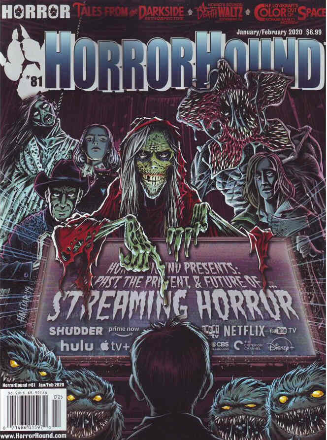 HORRORHOUND magazine side cover Issue 81  January/February 2020