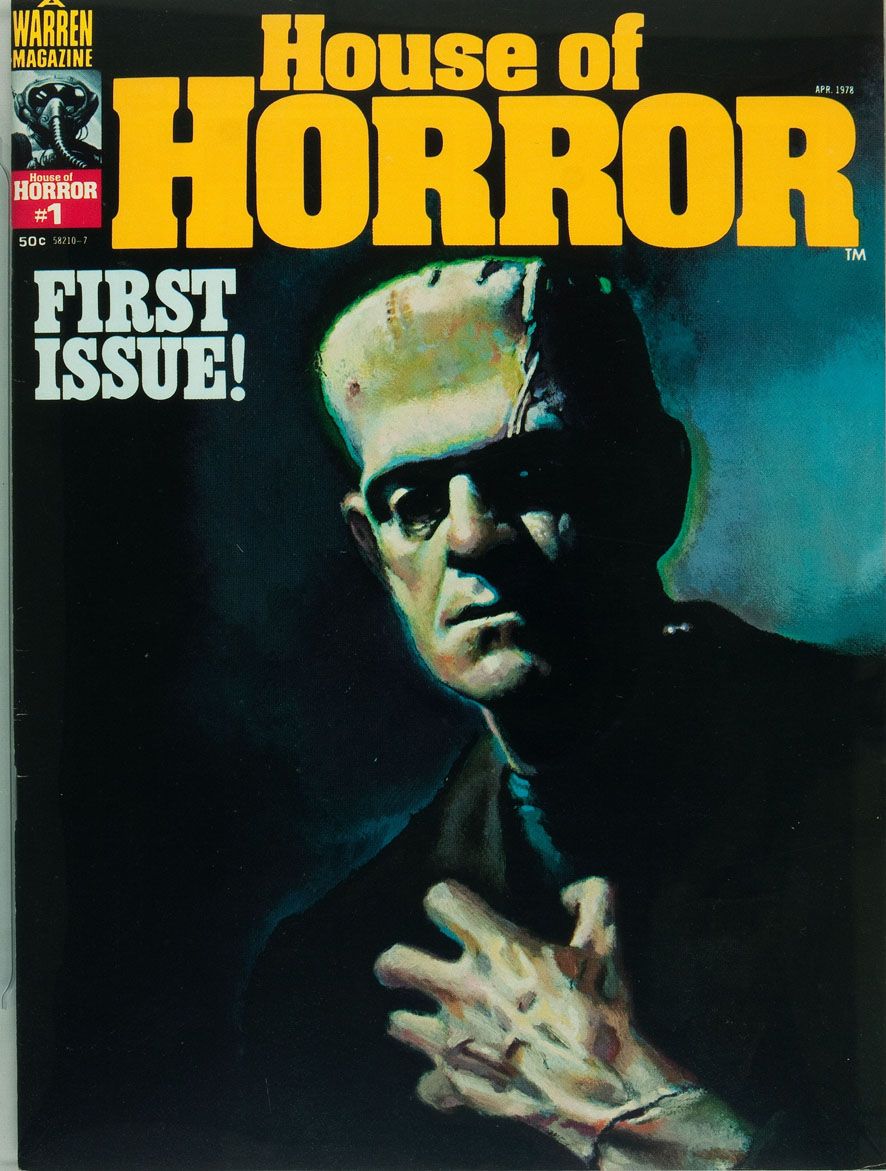 HOUSE OF HORROR magazine side cover Issue 1 April 1978