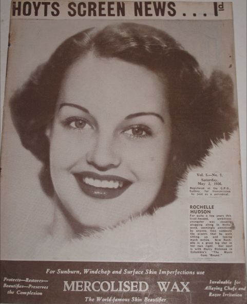 NEW SCREEN NEWS magazine side cover  Vol 5 No 7 2 May 1936