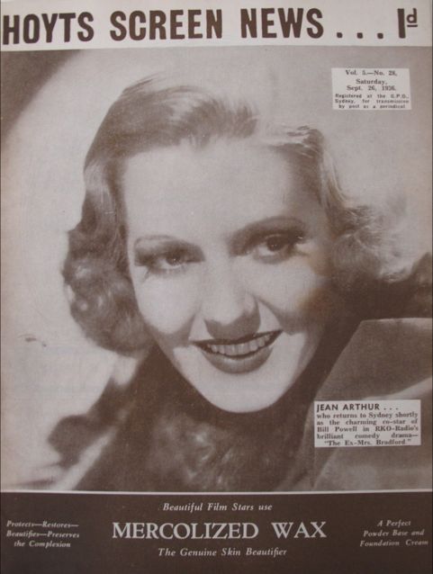 NEW SCREEN NEWS magazine side cover  Vol 5 No 28 26 September 1936