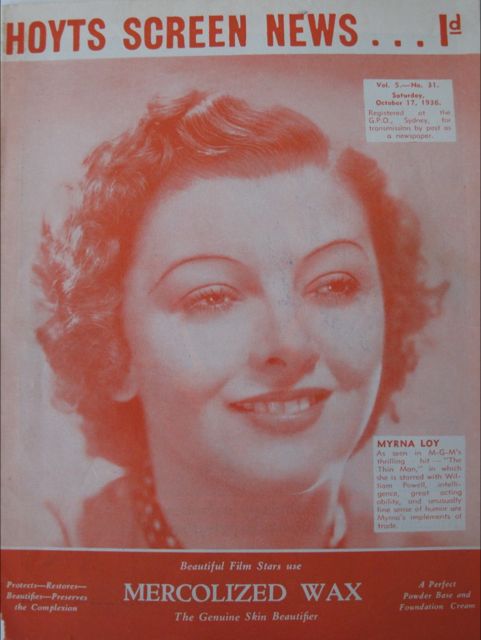 NEW SCREEN NEWS magazine side cover  Vol 5 No 31 17 October 1936