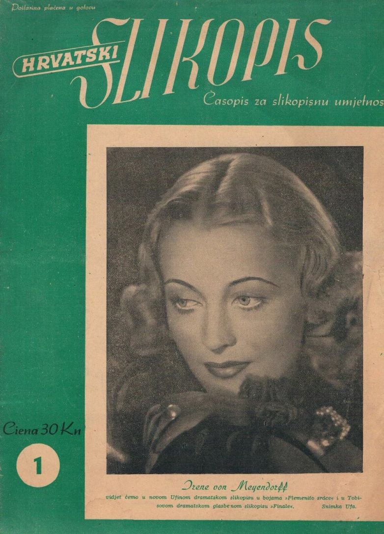 HRVATSKI SLIKOPIS magazine side cover Issue 1   1944
