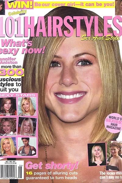 101 HAIRSTYLES magazine side cover  April/May 2001