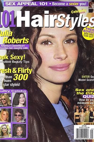 101 HAIRSTYLES magazine side cover  September 2001