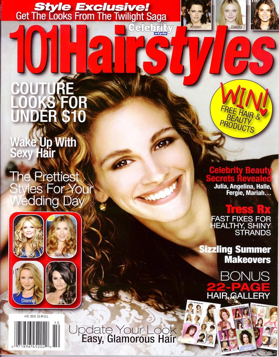 101 HAIRSTYLES magazine side cover  October 2010