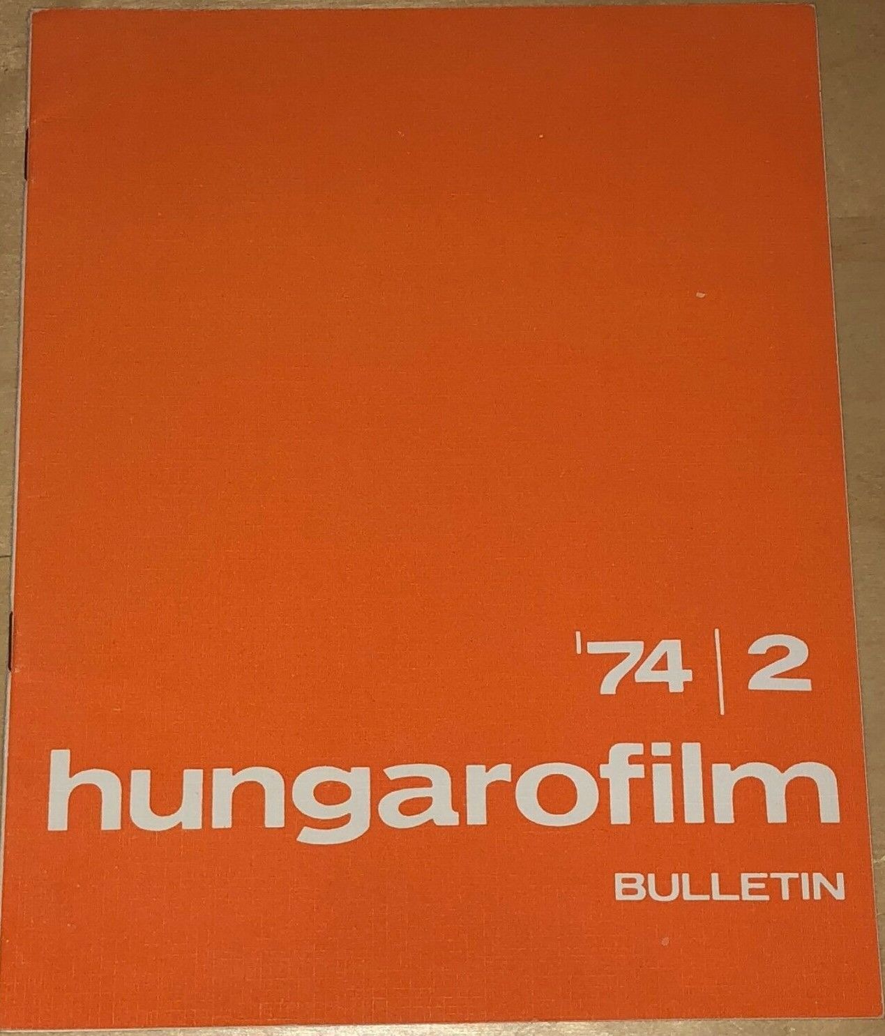 HUNGAROFILM BULLETIN magazine side cover Issue 2   1974