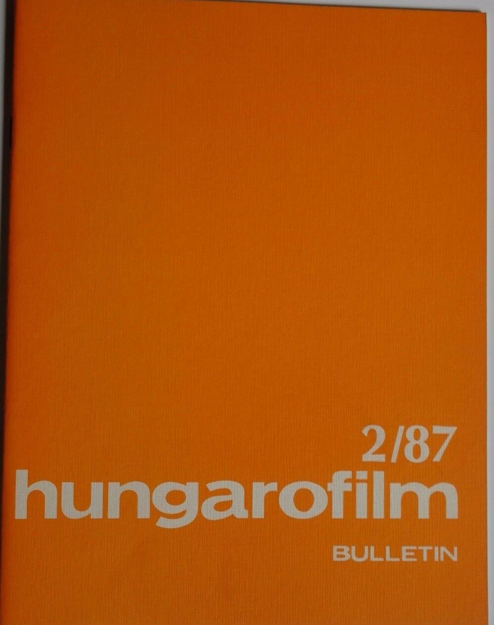HUNGAROFILM BULLETIN magazine side cover Issue 2   1987