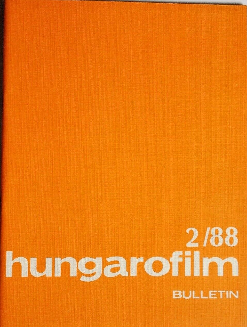 HUNGAROFILM BULLETIN magazine side cover Issue 2   1988