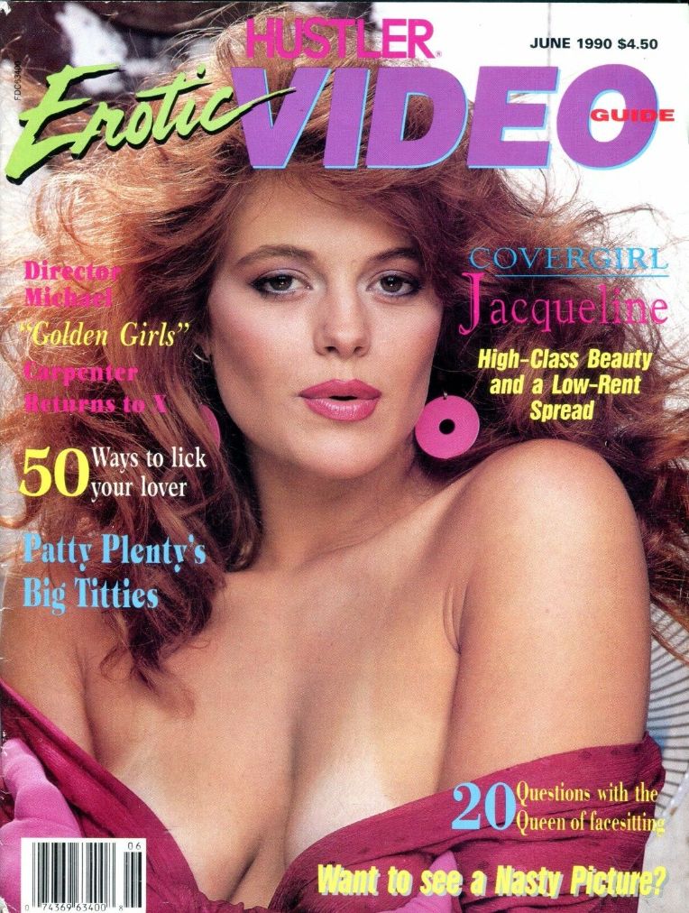 HUSTLER EROTIC VIDEO GUIDE magazine side cover  June 1990