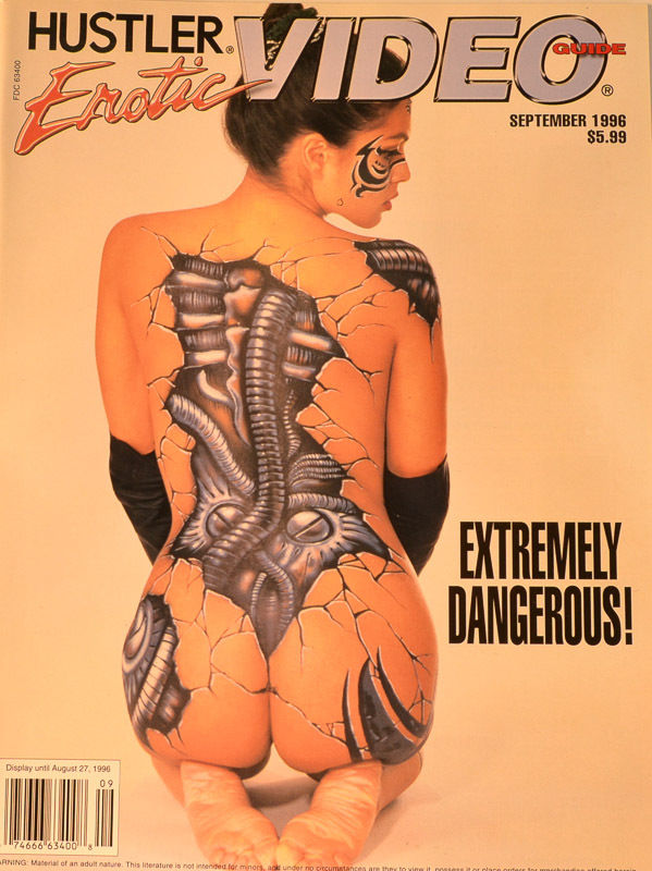 HUSTLER EROTIC VIDEO GUIDE magazine side cover September 1996