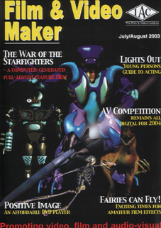 AMATEUR FILM AND VIDEO MAKER magazine side cover July/August 2003