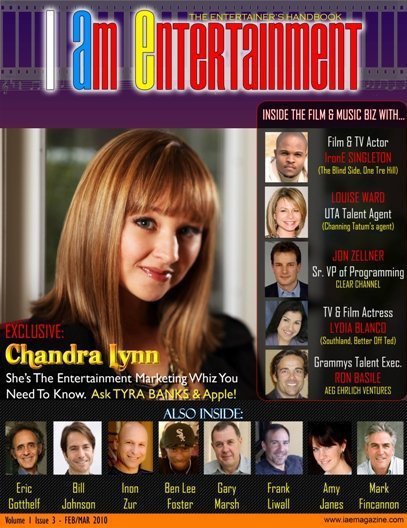 I AM ENTERTAINMENT (IAE) magazine side cover Issue 3 February/March 2010