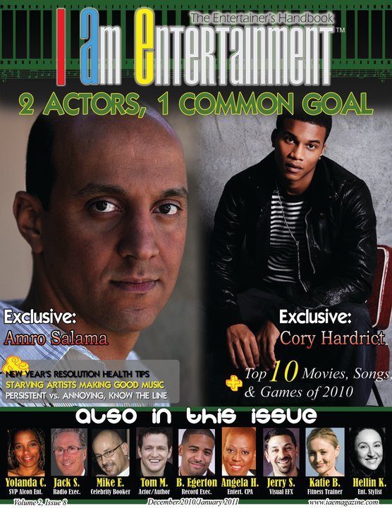 I AM ENTERTAINMENT (IAE) magazine side cover Issue 8 December 2010