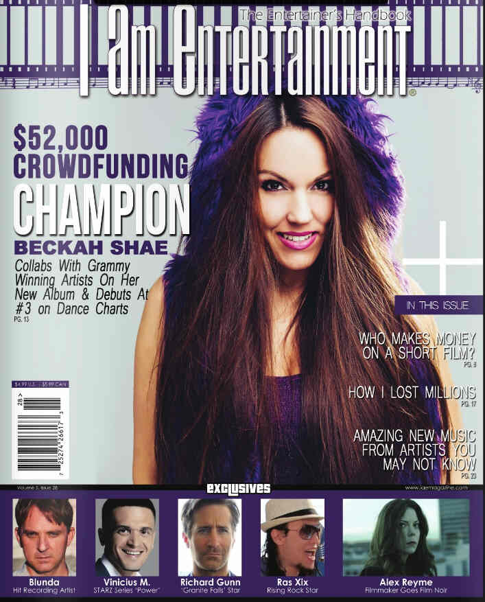 I AM ENTERTAINMENT (IAE) magazine side cover Issue 28 May/June 2014
