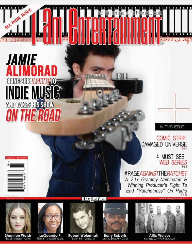 I AM ENTERTAINMENT (IAE) magazine side cover Issue 29 July/August 2014
