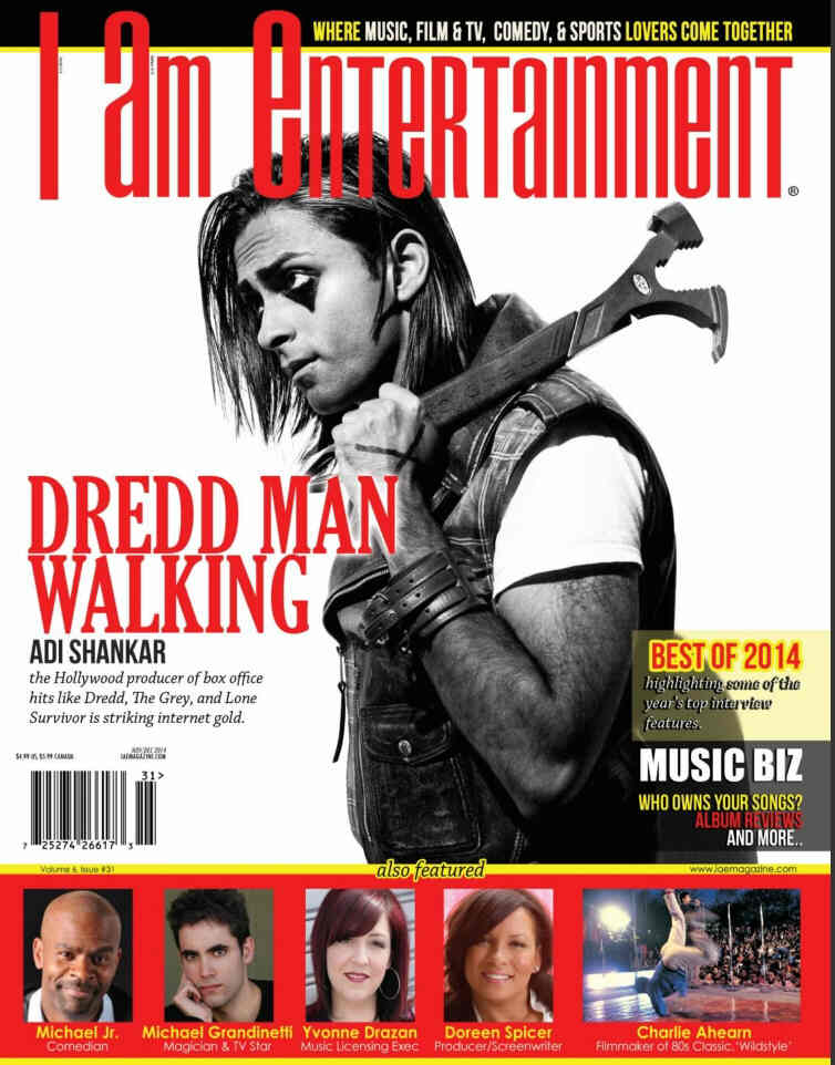 I AM ENTERTAINMENT (IAE) magazine side cover Issue 31 November/December 2014
