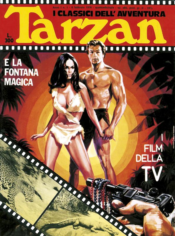 I CLASSICI DELLA JUNGLA magazine side cover Issue 1  2nd series 6 February 1976
