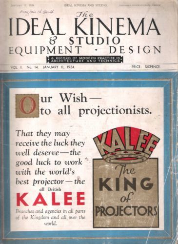 IDEAL KINEMA magazine side cover 11 January 1934
