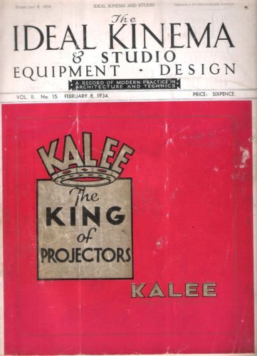 IDEAL KINEMA magazine side cover 8 February 1934