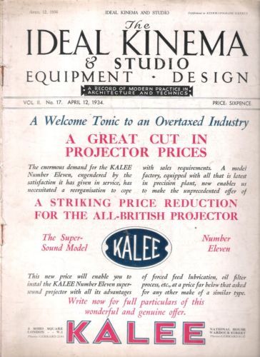 IDEAL KINEMA magazine side cover 12 April 1934
