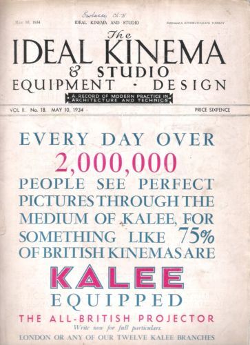 IDEAL KINEMA magazine side cover 10 May 1934