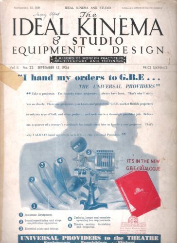 IDEAL KINEMA magazine side cover 13 September 1934
