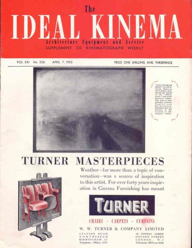 IDEAL KINEMA magazine side cover Issue 236 7 April 1955