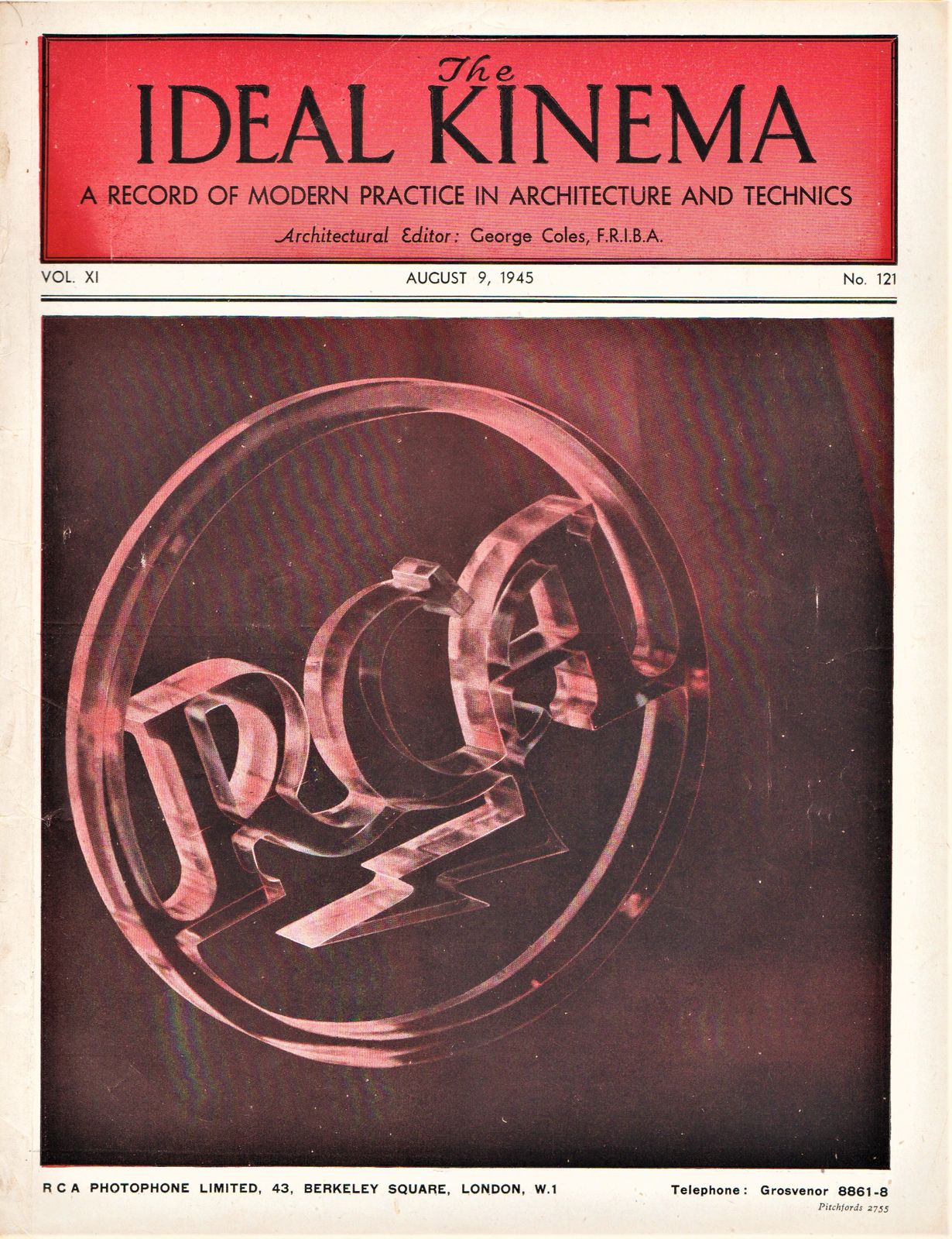IDEAL KINEMA magazine side cover  Vol 11 No  121 9 August 1945