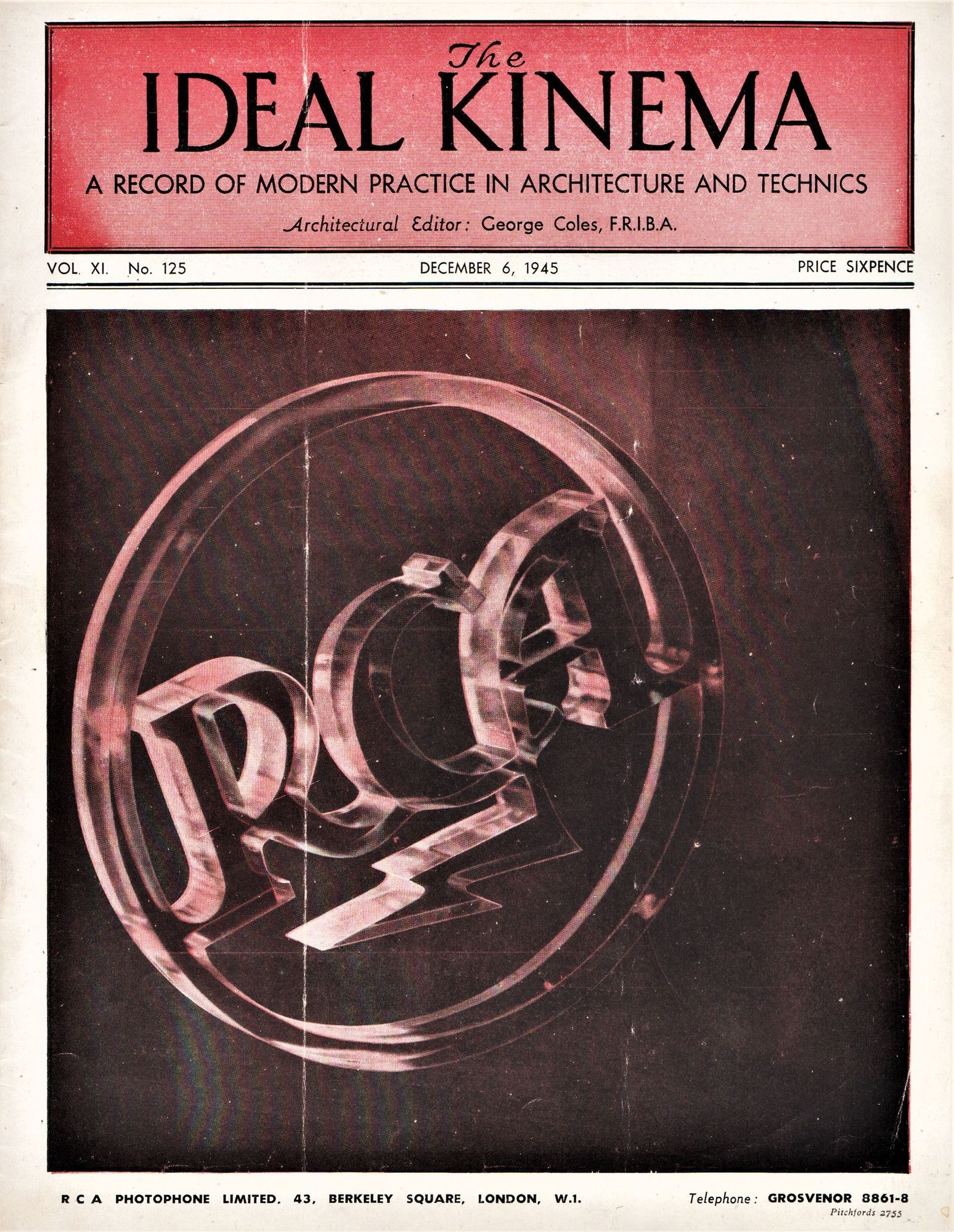 IDEAL KINEMA magazine side cover  Vol 11 No  125 6 December 1945