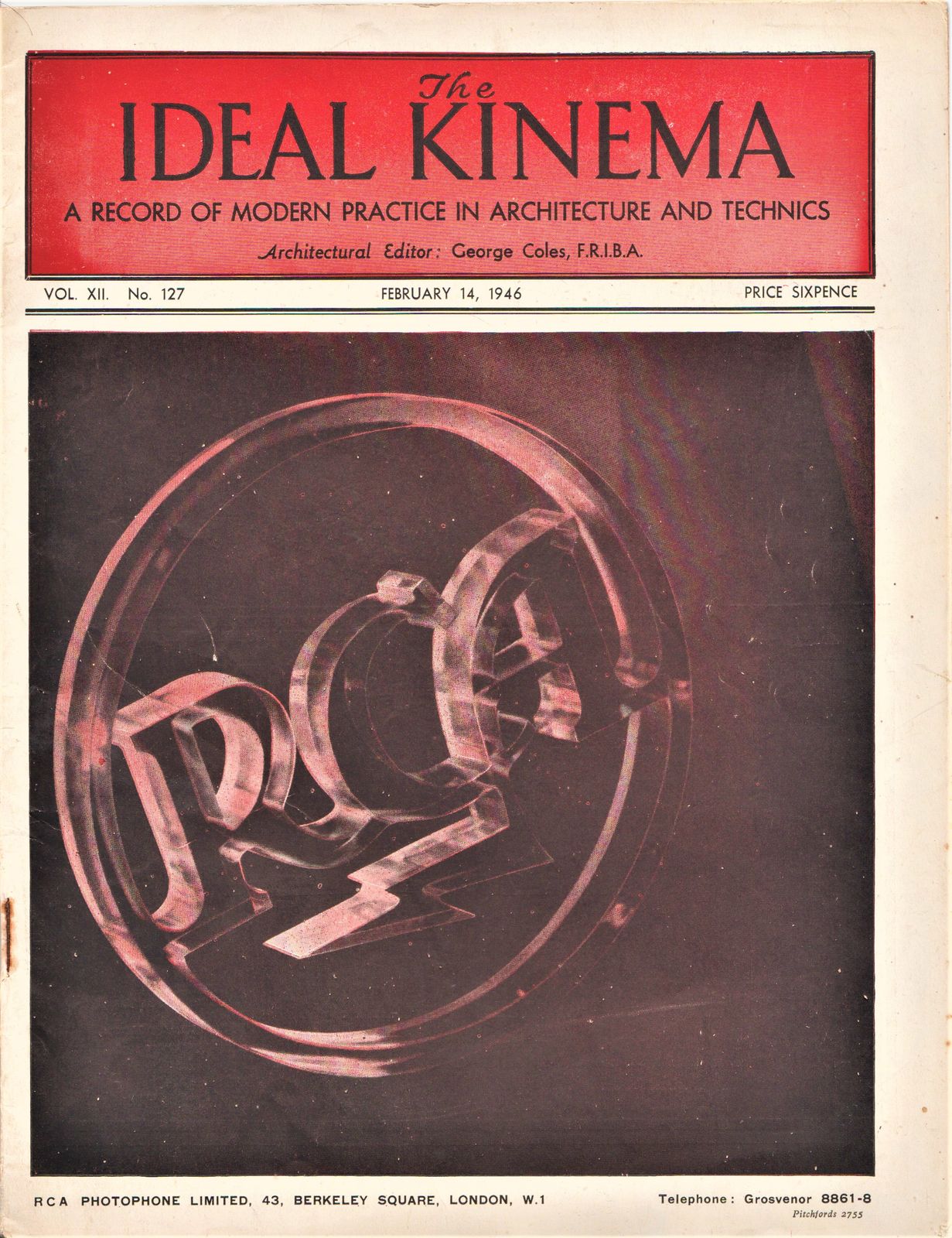 IDEAL KINEMA magazine side cover  Vol 12 No  127 14 February 1946