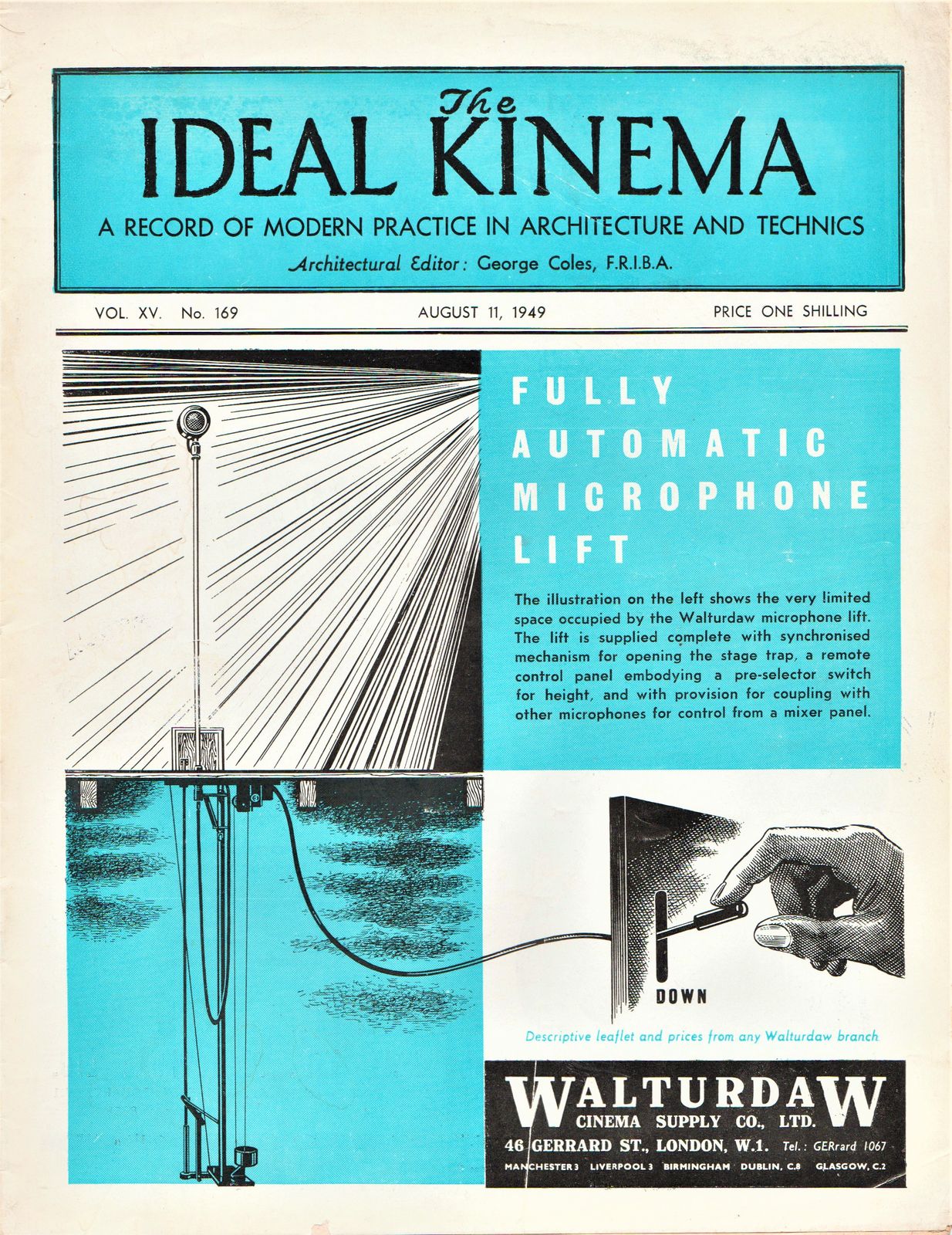 IDEAL KINEMA magazine side cover  Vol 15 No  169 11 August 1949