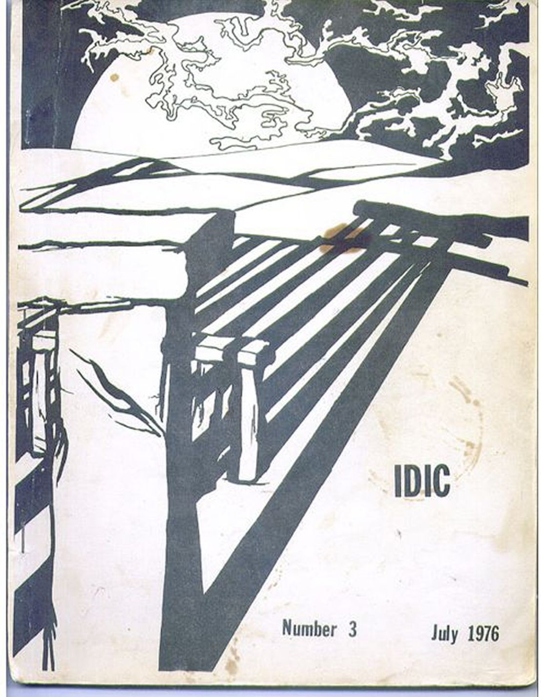 IDIC magazine side cover Issue 3  July 1976